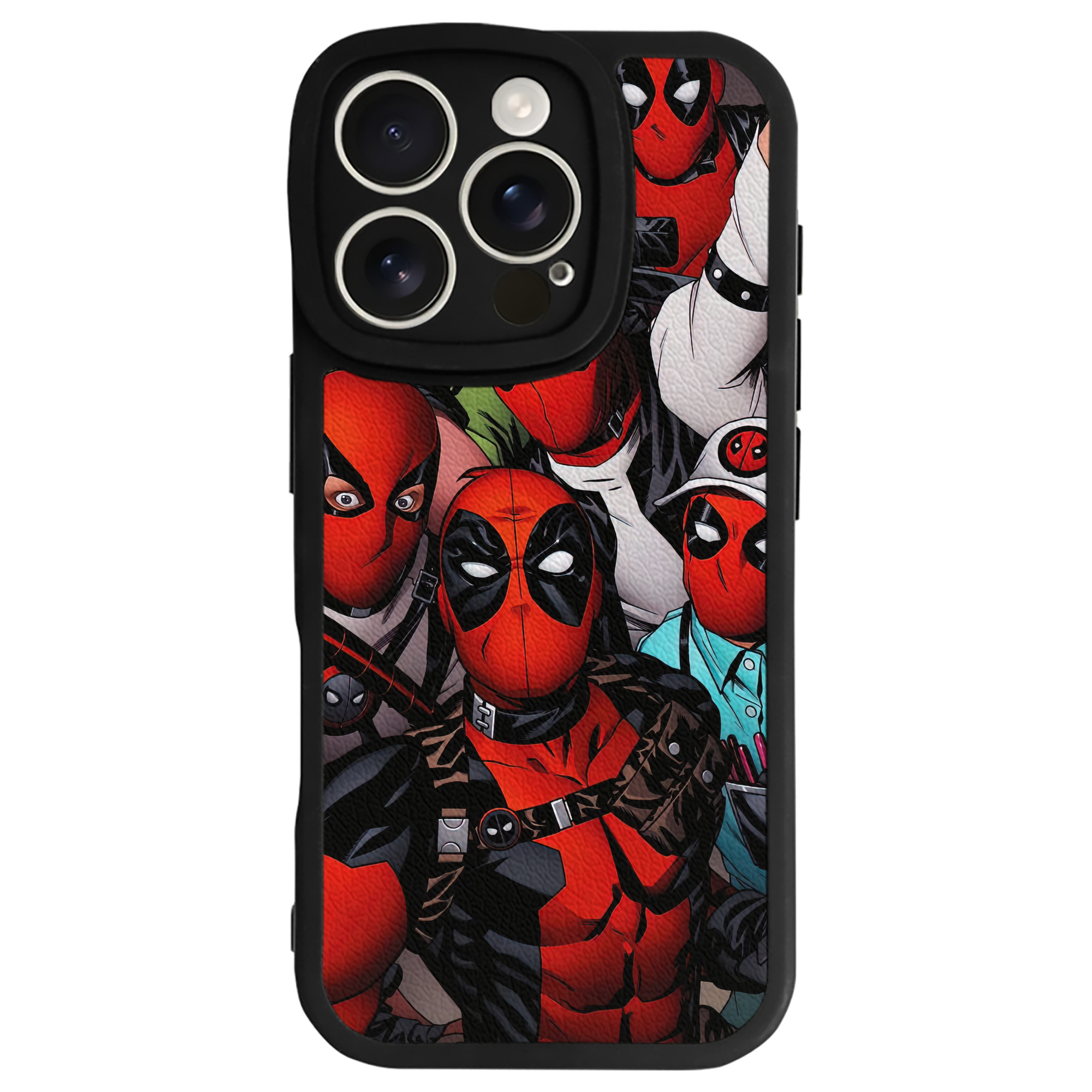 （画像用） Deadpool デッドプール 【iPhone 16シリーズ対応】シリコンスマホケース（レザー調） 材質：シリコン